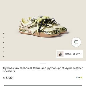 Miu Miu Gymnasium Technical Python Sneakers yellow/green 37 NWT - original box